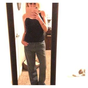 J BRAND, STRAIGHT LEG DISTRESSED DENIM